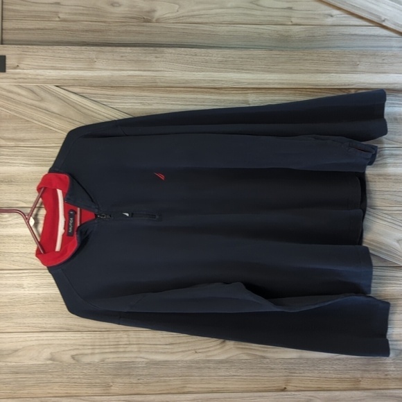 Nautica Men's Long Sleeve Navy 3/4 Zip Pullover Shirt 100% Cotton Size XL - Picture 1 of 5
